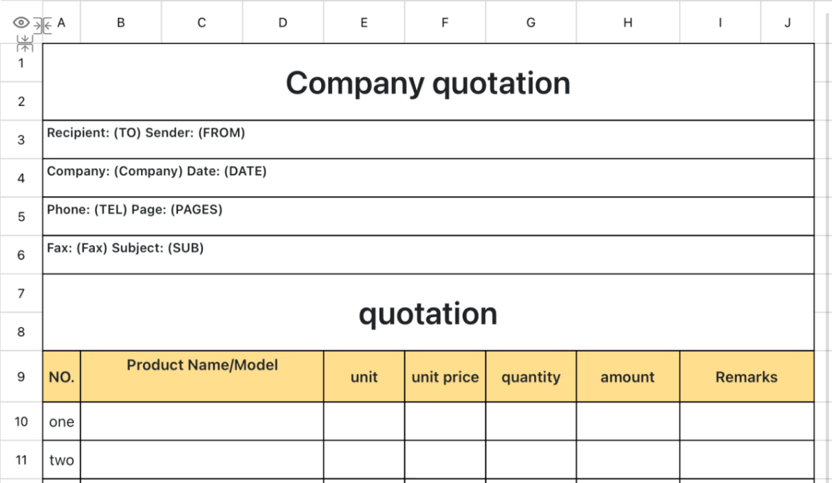 Foreign trade quotation in both Chinese and English